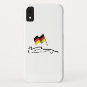 Race-lijntekening met Duitse vlag Case-Mate iPhone Case (Achterkant)