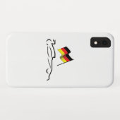 Race-lijntekening met Duitse vlag Case-Mate iPhone Case (Achterkant (horizontaal))