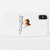 Race-lijntekening met Duitse vlag Case-Mate iPhone Case (Achterkant (horizontaal))