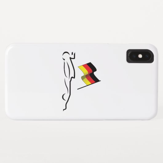 Race-lijntekening met Duitse vlag Case-Mate iPhone Case (Achterkant (horizontaal))