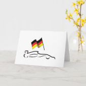 Race-lijntekening met Duitse vlag Kaart (Gele Bloem)