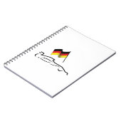 Race-lijntekening met Duitse vlag Notitieboek (Linkerzijde)