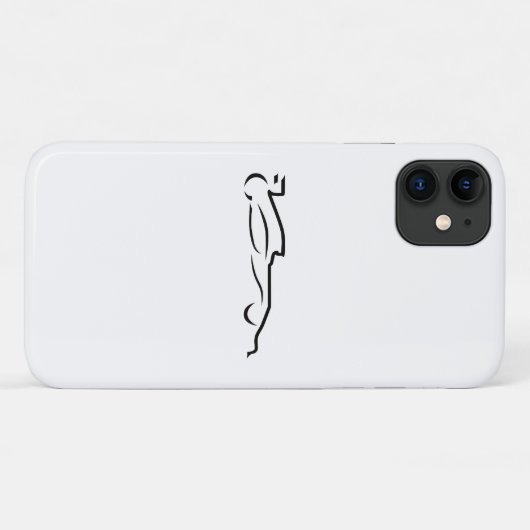 Race Line Drawing Silhouette Case-Mate iPhone Case (Achterkant (horizontaal))