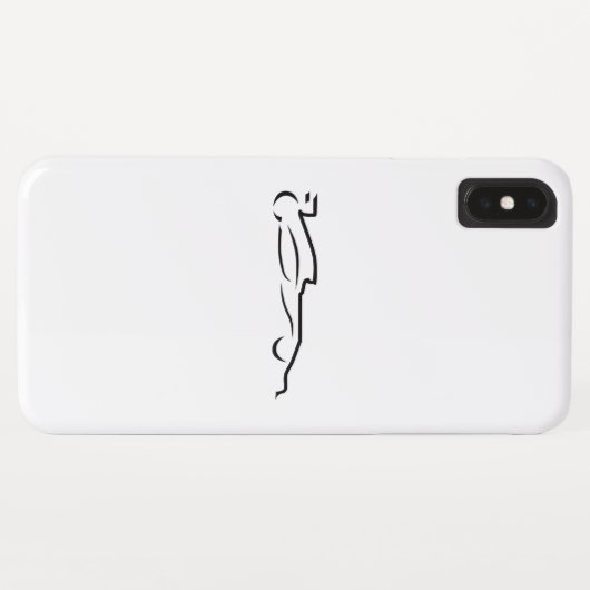 Race Line Drawing Silhouette Case-Mate iPhone Case (Achterkant (horizontaal))