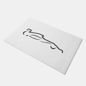 Race Line Drawing Silhouette Deurmat (Schuin)