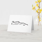 Race Line Drawing Silhouette Kaart (Gele Bloem)