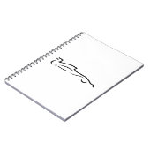 Race Line Drawing Silhouette Notitieboek (Linkerzijde)
