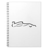 Race Line Drawing Silhouette Notitieboek (Voorkant)