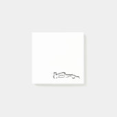 Race Line Drawing Silhouette Post-it® Notes (Voorkant)