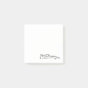 Race Line Drawing Silhouette Post-it® Notes