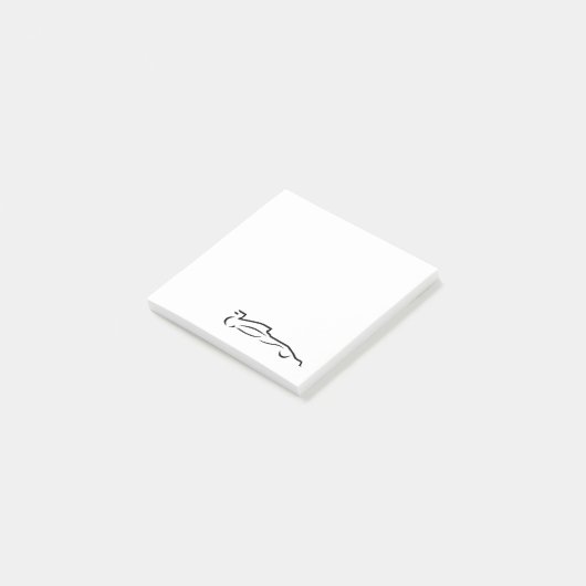Race Line Drawing Silhouette Post-it® Notes (Schuin)