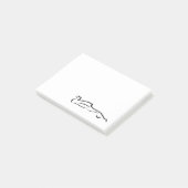 Race Line Drawing Silhouette Post-it® Notes (Schuin)