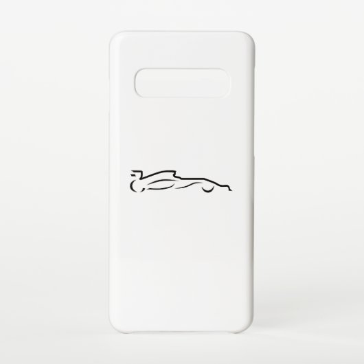 Race Line Drawing Silhouette Samsung Galaxy Hoesje (Achterkant)