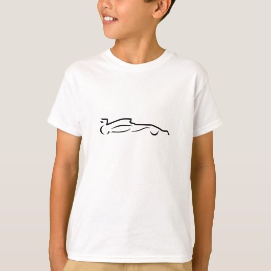 Race Line Drawing Silhouette T-shirt (Voorkant)
