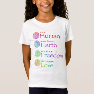 Race: Menselijke geboorteplaats: Grondpolitiek: vr T-shirt