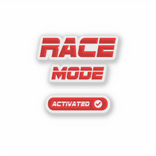 Race mode sticker (Voorkant)