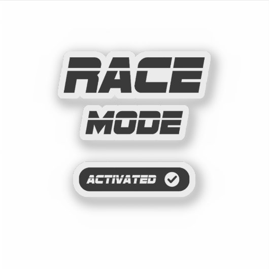 Race mode sticker (Voorkant)