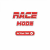 Race mode sticker (Voorkant)