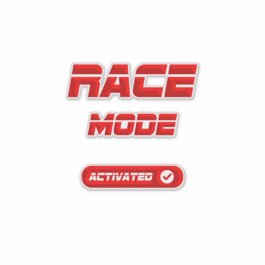 Race mode sticker (Voorkant)