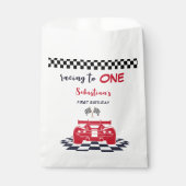 Race naar de eerste verjaardag van de kinderen bedankzakje (Voorkant)