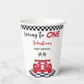 Race naar de eerste verjaardag van de kinderen papieren bekers (Achterkant)