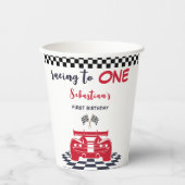 Race naar de eerste verjaardag van de kinderen papieren bekers (Voorkant)