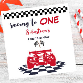 Race naar de eerste verjaardag van de kinderen servet