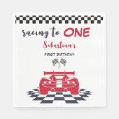 Race naar de eerste verjaardag van de kinderen servet (Voorkant)