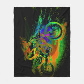 Race naar de Fins! - Motocross Racer Fleece Deken (Voorkant)