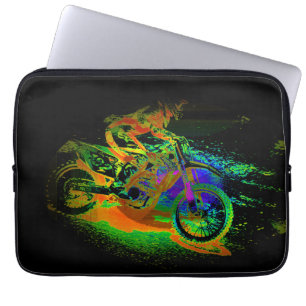 Race naar de Fins! - Motocross Racer Laptop Sleeve