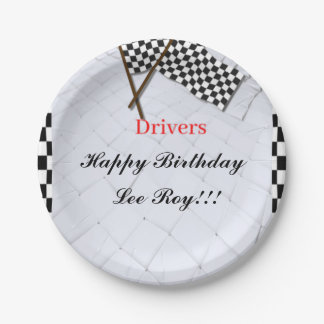 Race naar de overwinning papieren bordje