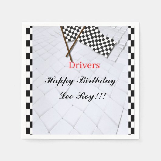 Race naar de overwinning servet (Voorkant)