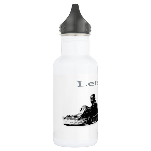 Race naar Finish - Go Cart Racers Water Bottle Waterfles (Links)