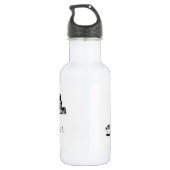 Race naar Finish - Go Cart Racers Water Bottle Waterfles (Achterkant)