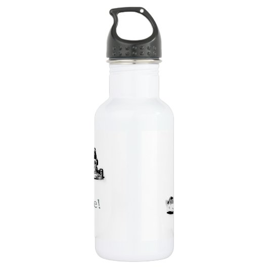 Race naar Finish - Go Cart Racers Water Bottle Waterfles (Achterkant)