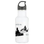 Race naar Finish - Go Cart Racers Water Bottle Waterfles (Voorkant)