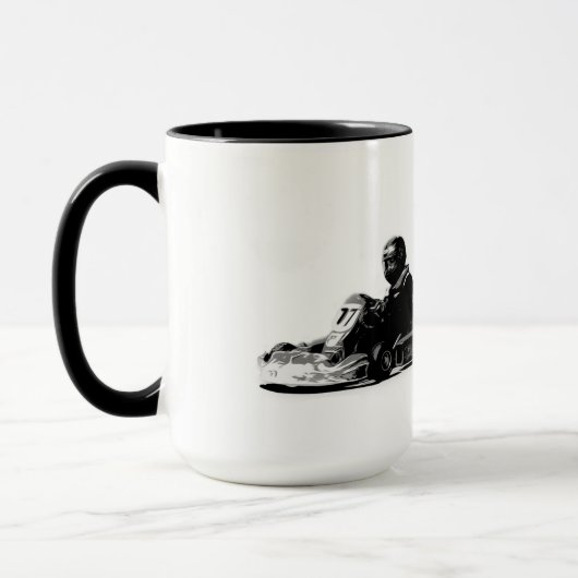 Race naar Finish - Go Kart Racers Mok (Links)