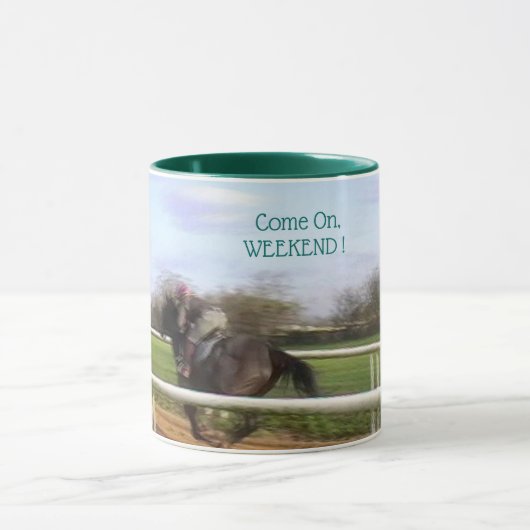 Race naar het weekend mok (Midden)