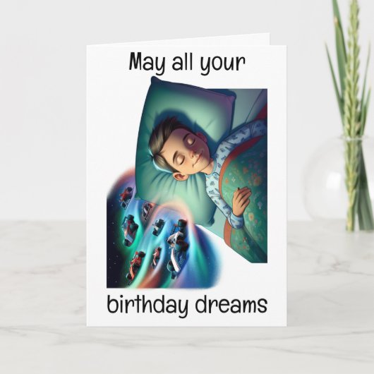 Race naar je dromen feestdagen kaart (Voorkant)