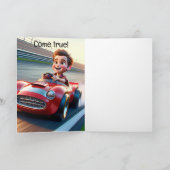 Race naar je dromen feestdagen kaart (Binnen)