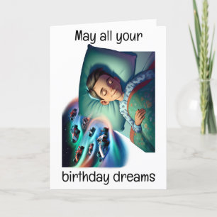 Race naar je dromen feestdagen kaart