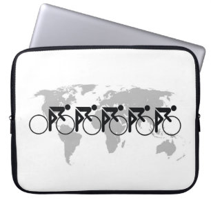 Race nr. 3 zwart op wit laptop sleeve