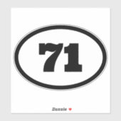 Race nummer [bewerken] sticker (Vel)