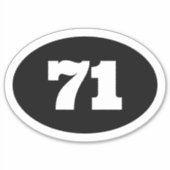 Race nummer [bewerken] sticker (Voorkant)