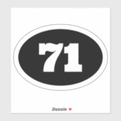 Race nummer [bewerken] sticker (Vel)