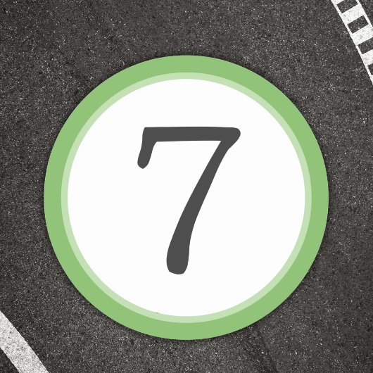 Race nummer ronde sticker