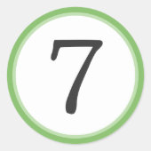 Race nummer ronde sticker (Voorkant)