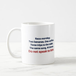 Race Ochtend Spreek Hem Niet Grappige Hardloper Koffiemok