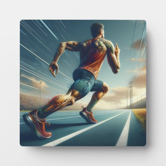 "Race of Life" Desktop Plaque Fotoplaat (Voorkant)