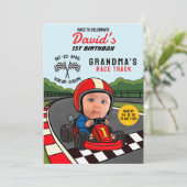 Race om te vieren! Aangepaste 1e verjaardag Kaart (Staand voorkant)